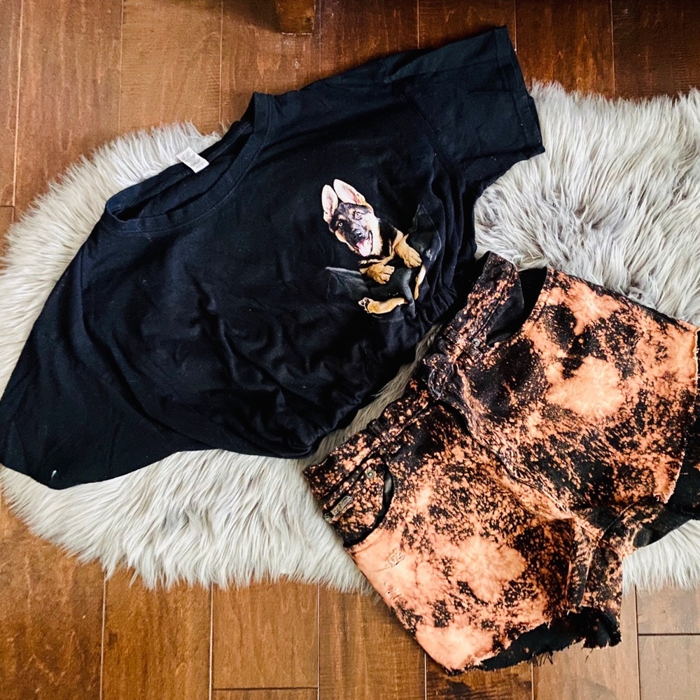 Vintage Puppy Pocket Crop
